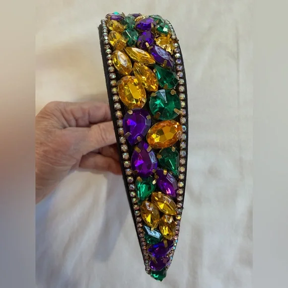Gemstone Headband rhinestones multicolor - Picture 6 of 13